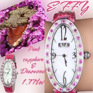 EFFY Luxury Pink Sapphire  & Diamond 1.77 Tcw.